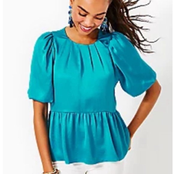 COPY - Lilly Pulitzer Blakelynn Elbow Sleeve Top - Picture 1 of 1